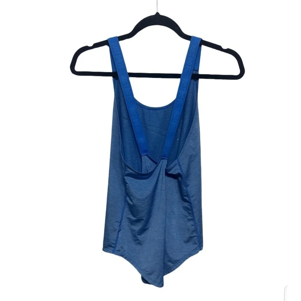 Nike DRI-FIT RacerBack Tank Top Just Do It Shirt Blue Womens Size Small Athletic